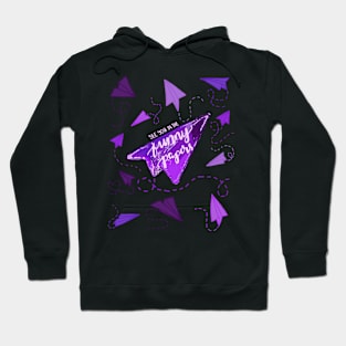 PURPLE PAPER AIRPLANES | SEE YOU IN THE FUNNY PAPERS Hoodie